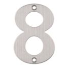 Eclipse Door Numeral 8 Satin Stainless Steel 102mm