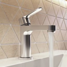 Aqualisa Central Chrome 137mm Standard Lever Mono Basin Pillar Tap  With Clicker Waste