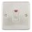 Hager Sollysta WRDP84NBSW 20A 1-Gang 2P+E Control Switch Brushed Steel with LED with White Inserts