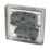 Hager Sollysta WRDP84NBSW 20A 1-Gang 2P+E Control Switch Brushed Steel with LED with White Inserts