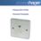 Hager Sollysta WRDP84NBSW 20A 1-Gang 2P+E Control Switch Brushed Steel with LED with White Inserts