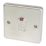 Hager Sollysta WRDP84NBSW 20A 1-Gang 2P+E Control Switch Brushed Steel with LED with White Inserts