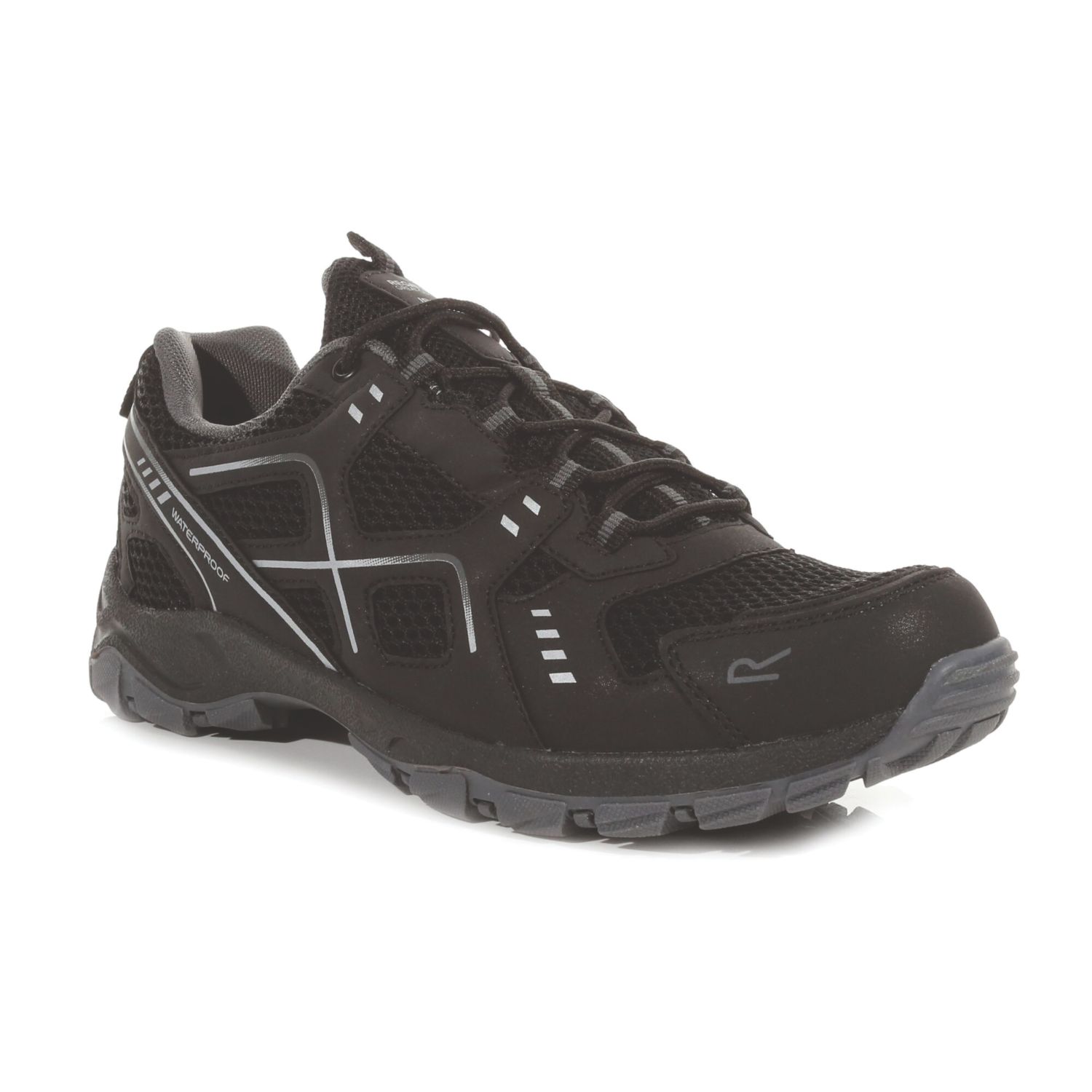 Regatta Vendeavour Size 7 Black / Granit Waterproof Non Safety Trainers (999AT)