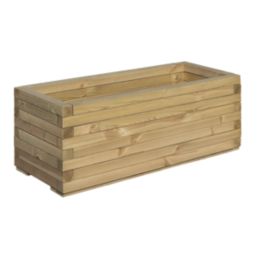 Rowlinson Heritage Rectangular Planter Natural 40cm x 94.5cm x 37cm
