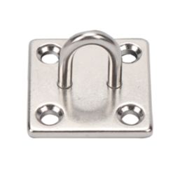 Essentials Stainless Steel Staple on Plates 50mm x 50mm 2 Pack