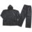 JCB Essential 100% Waterproof Rain Suit Black Large 44-46" Chest