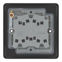 LAP  20A 16AX 3-Gang 2-Way Switch  Matt Black with Black Inserts