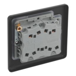 LAP  20A 16AX 3-Gang 2-Way Switch  Matt Black with Black Inserts