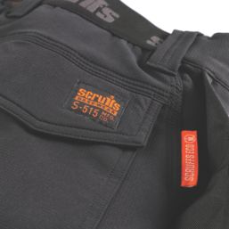 Scruffs Tech Holster Stretch Work Trousers Black 30" W 32" L