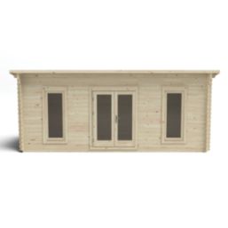 Forest Arley 19' 6" x 10' (Nominal) Pent Timber Log Cabin