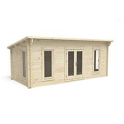 Forest Arley 19' 6" x 10' (Nominal) Pent Timber Log Cabin