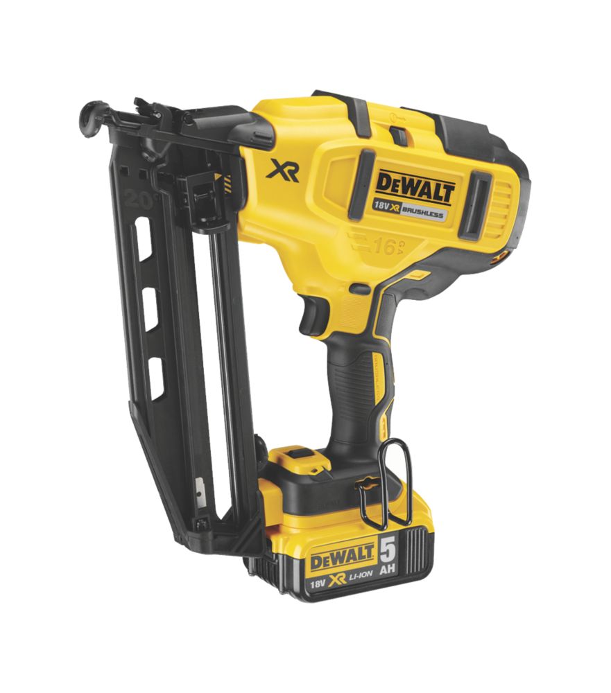 Refurb DeWalt DCN660P2-GB 63mm 18V 2 x 5.0Ah Li-Ion XR Brushless Second Fix Cordless Nail Gun