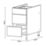 Pragma  3-Drawer Matt White 400mm x 590mm x 860mm Flat Packed Kitchen Base Unit