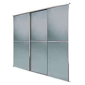 Spacepro Minimalist 3 Door Sliding Wardrobe Door Kit Grey