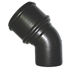 FloPlast  Push-Fit 135\u00B0 Single Socket Bend (Socket\/Spigot) Black 110mm