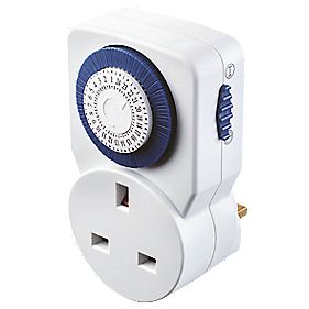 PLUG IN TIMER SWITCH 24 HOUR MAINS 13A 