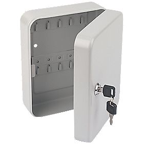 FREE POST Key Safe Lockable Storage Metal Cabinet 48 Hooks Wall Mountable 