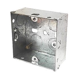 LAP  1-Gang Galvanised Steel Mounting Boxes 35mm 10 Pack
