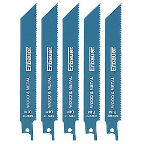 Details about   Erbauer S123XF Reciprocating Saw Blades 130mm 5 Pack UK-MCSF 