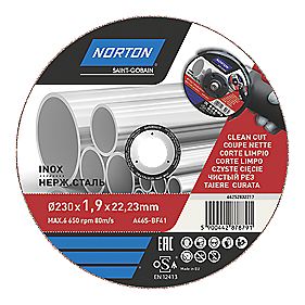 Norton  Stainless Steel Metal Cutting Disc 9\