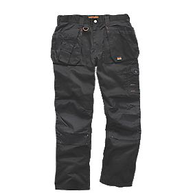 32R Scruffs Worker TrousersTrade Hard Wearing Work Trousers BLACK 