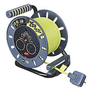 PRO XT 13A 2-Gang 25m  Cable Reel + 2.1A 2G Type A USB Charger 240V