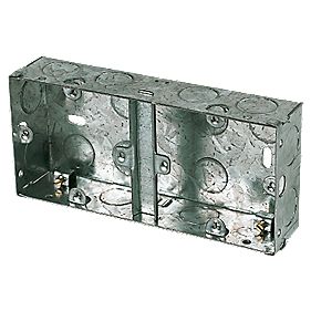 Appleby  1 + 1-Gang Galvanised Steel Knockout Box 35mm