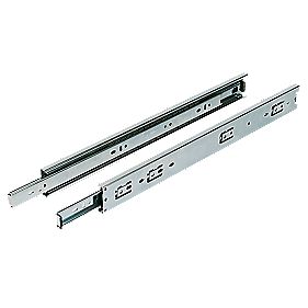 Free fixings pack Roller Drawer Runners Metal White Size 450mm 1 Pair 