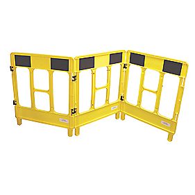JSP  3-Gate Workgate Barrier Panel Yellow & Black