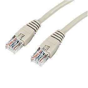 Ivory Unshielded RJ45 Cat 5e Ethernet Cable 1m 10 Pack