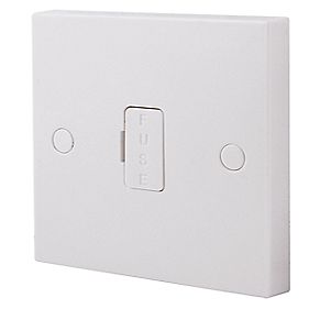 British General 900 Series 13A Unswitched Fused Spur & Flex Outlet  White