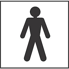 Gents Toilet Symbol Sign 150 x 150mm