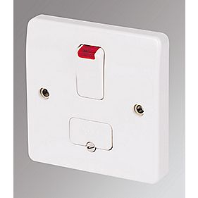 13a Switched Connection Unit With Front Flex Outlet MK Logic Neon 1070 WHI 