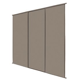 Spacepro Classic 3 Door Sliding Wardrobe Door Kit Stone