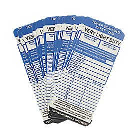 Tower Scaffold Safety Tag Inserts 10 Pack