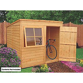 Shire 7' x 7' (Nominal) Pent Shiplap T&amp;G Timber Shed 