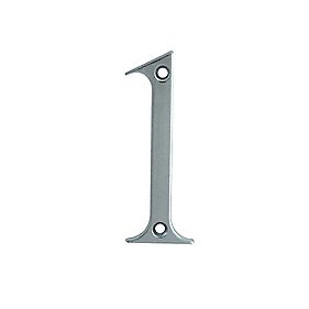 Fab & Fix Door Numeral 1 Polished Chrome 80mm