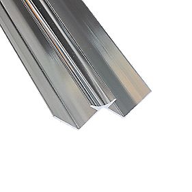 Splashwall Internal Corner Polished Silver 2420 x 11mm
