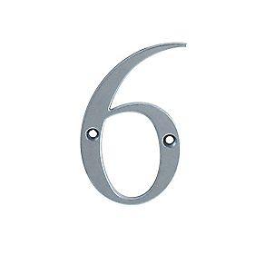 Fab & Fix Door Numeral 6, 9 Polished Chrome 80mm