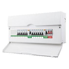 Danson Metal Consumer Unit Split Load with Dual RCD’s and Main Switch 12way