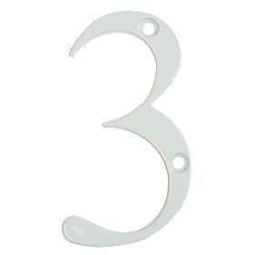 Fab & Fix Door Numeral 3 White 80mm