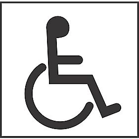 Disabled Toilet Symbol Sign 150 x 150mm