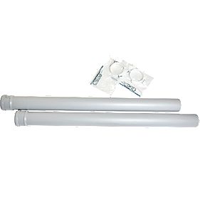 Ideal Heating  Vertical Flue Extension Pipe 80 x 1m 2 Pack