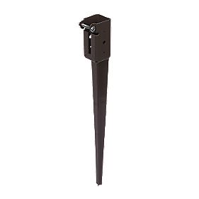 Brown Various Sizes Fence Post Clamping Socket Spike 70mm