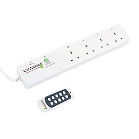 Energenie 13A 4-Gang Switched Surge-Protected Extension Lead & Wireless Remote Control White 1.8m