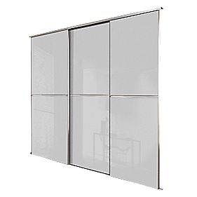 Spacepro Minimalist 3 Door Sliding Wardrobe Door Kit Light