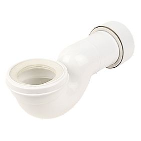 FloPlast  SP100 Swan Neck Pan Connector White
