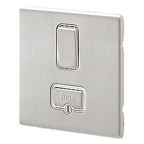 GET Decor Range 810342-13a Brushed Stainless Steel Switched Fused Spur New 