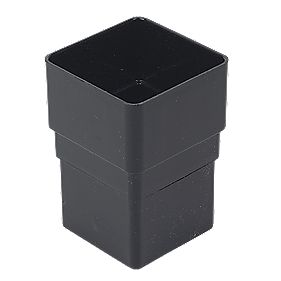 FloPlast Square Line Square Socket Black 65mm