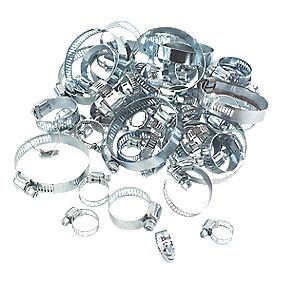 Jubilee Style Hose Clips Zinc Plated Assorted Box 26 pce 16mm to 40mm Range 